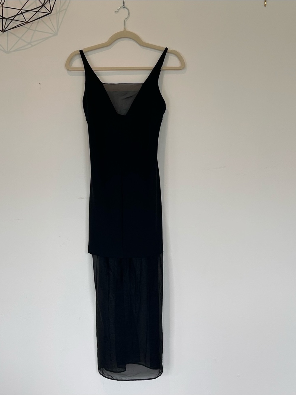 Abercrombie & Fitch Black Mesh Hem Mini Dress - Size S